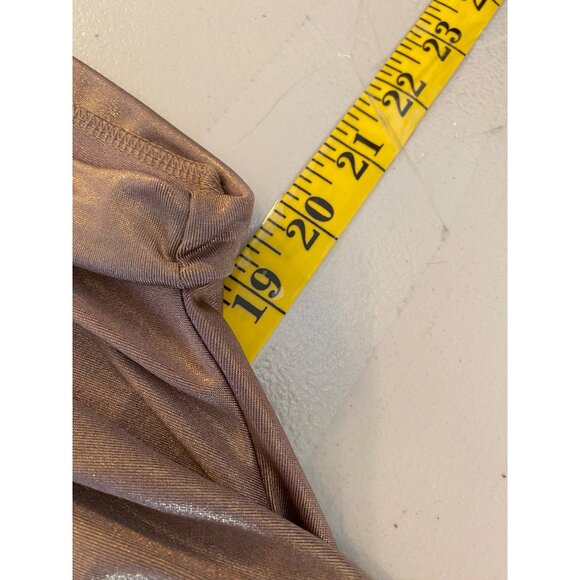 RK Boutique Metallic Bronze Open Front Short Sleeve Top Large - Picture 6 of 8